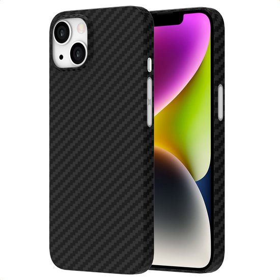 Accezz MagSafe Kevlar® Backcover voor de Apple iPhone 14 - Zwart