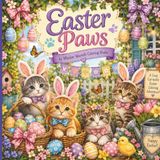 Easter Paws: A Charming Collection of Cats, Bunnies, and Easter Delights to Color