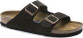 Birkenstock Arizona suède brun foncé semelle souple regular sandales unis (951311)