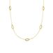 Lucardi Dames 14 Karaat geelgouden collier met 5 ovalen - Ketting - 14 Karaat Goud - Geelgoud - 45 cm