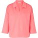 Tom Tailor - Loose fit scuba shirt met lange mouwen en polokraag - Maat XXXL - soft coral pink