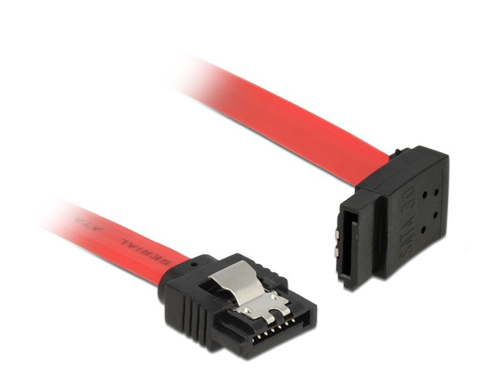 DeLOCK 0.3m SATA III Kabel - Rood/Zwart