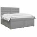 vidaXL Boxspringbed met matras, lichtgrijs, 180 x 200 cm, gestoffeerd