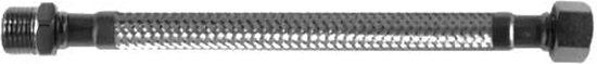 Flexibele slang - 3/8 F x 1/2 F - 100 cm - RVS - Chroom