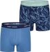Happy Shorts Boxer Rétro Homme imprimé palmier - blue grey