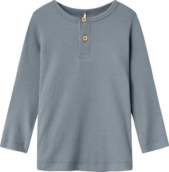 NAME IT Jongens NMMKAB LS TOP NOOS Blouse Lange Mouw Ronde Hals Katoen Modal Elastaan Effen Regular Fit Tradewinds Maat 134/140