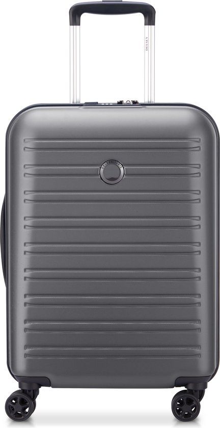 Delsey Segur 2.0 Handbagage Koffer 55 cm - Grijs - Hardcase - TSA Slot - 4 Wielen