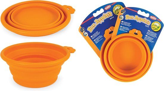 Nobby Eetbak Silicone Oranje - 2 Stuks à 670 ml