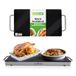 NutriChef elektrische warmhoudplaat grote voedselwarmer 50 x 30 cm, temperatuur tot 95°C, gehard glas, warmhoudcontainer, buffetwarmer voor feestjes, buffetten