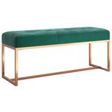 VidaXL Bankje 110x36x45 cm fluweel donkergroen