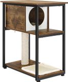 FEANDREA Krabpaal, bijzettafel, krabmat, rustiek bruin PCT111H01