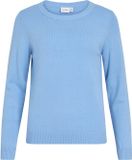 Vila Trui Viril O-neck L/s Knit Top - Noos 14054177 All Aboard/dark Melange Dames Maat - M