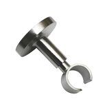 Gardinia 32747 32752 Plafondsteun met metalen montageplaat, voor 1 roede, open, montagemateriaal meegeleverd, metaal, ø20 mm