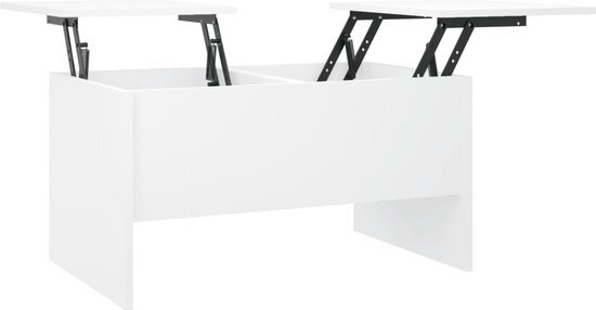 vidaXL salontafel 80x50x42,5 cm bewerkt hout wit