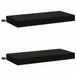 vidaXL Coussins de canapé SOEST 2 pièces 100% Polyester Noir 60 x 40 x 8 cm