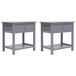 VidaXL Table de chevet 2 pièces Gris 40x29x42 cm bois de paulownia