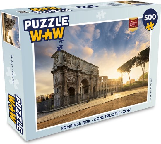 MuchoWow Puzzel Romeinse rijk - Constructie - Zon - Legpuzzel - Puzzel 500 stukjes - Sinterklaas cadeautjes - Sinterklaas voor grote kinderen