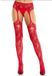Leg Avenue - Net Kousen en jarretelgordel set - Rood