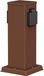 Ledscom.de Prise de jardin Polly pour extérieur - IP44 - 2 voies - Acier inoxydable - Marron - Angulaire - 27 cm