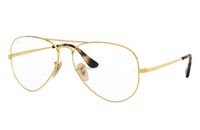 Ray-Ban Aviator Optics lunettes de soleil Pilote Or Métal Unisexe S/M