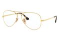 Ray-Ban Aviator Optics lunettes de soleil Pilote Or Métal Unisexe S/M