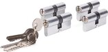 Benson Euro Profielcilinder - 30/30 mm - 4 Stuks - Gelijksluitend