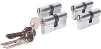 Benson Euro Profielcilinder - 30/30 mm - 4 Stuks - Gelijksluitend