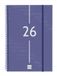 Finocam Spiraalkalender 2026, weekoverzicht, verticaal, januari - december (12 maanden), jaarplanner 2026, met elastiek, omslag van polypropyleen, spiraalbinding, blauw, Catalaans