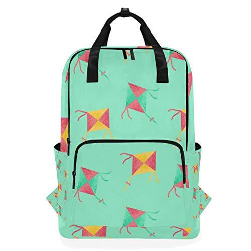 MONTOJ Travel Rugzak Kleur Fading Rhombus Kite Patroon School Rugzak