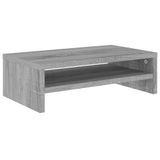 VidaXL Monitorstandaard - 42x24x13 cm - Bewerkt Hout - Grijs Sonoma Eiken