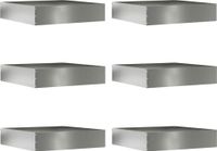 Bordure de pelouse 6 pièces 60 x 60 x 13 cm Acier galvanisé argent