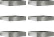 Bordure de pelouse 6 pièces 60 x 60 x 13 cm Acier galvanisé argent