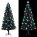 vidaXL - Sapin de Noël pré-illuminé avec support et fibre optique LED 180 cm