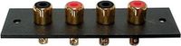 HQ 4P Amp RCA Plug - Verguld