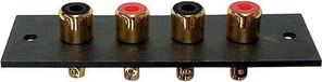 HQ 4P Amp RCA Plug - Verguld