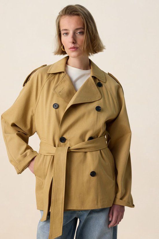 Sissy-Boy Lichtgroene trenchcoat
