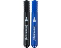 WerkZeyt Permanent Marker zwart + blauw - Watervast - Lijndikte 1,3mm tot 3,3mm