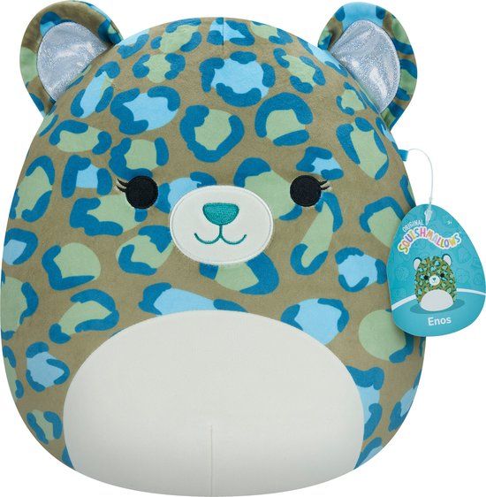 Squishmallows Enos the Dark Green Leopard Plush - 30 cm