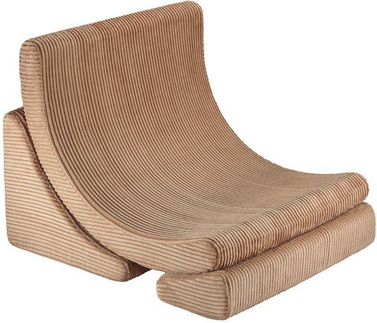 Wigiwama Moon chair corduroy stof toffee