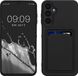 kwmobile telefoonhoesje geschikt voor Samsung Galaxy A25 - Hoesje met pasjeshouder - TPU case in zwart