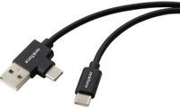 Renkforce RF-7116122 USB-kabel USB 2.0 USB-C stekker, USB-A stekker 2.00 m Zwart