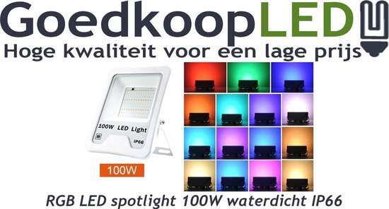 GoedkoopLED RGB LED floodlight / schijnwerper 100W