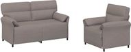 vidaXL Canapé 2 places Taupe Tissu