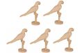 Décopatch AP199Cpack - Lot de 5 supports à décorer en papier pulpé brun, Perroquet