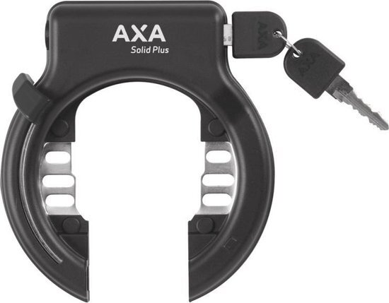 Axa Solid Plus Ringslot ART2 Zwart + Insteekketting 100 cm 5,5 mm Zwart