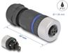 Delock M12 Connector A-coded 5 pin female for mounting with screw connection