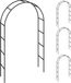 Gardebruk Rozenboog – 4 Stuks Metaal 240x140x37cm – Zwart