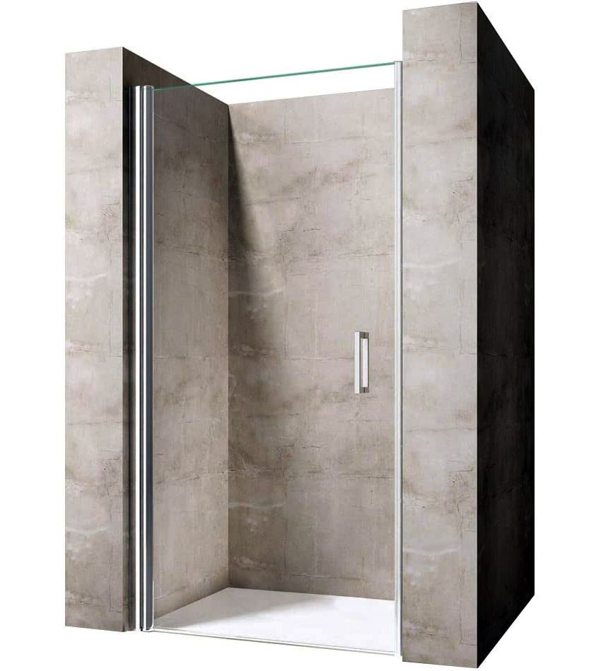 Badkamerplanet Douchedeur met Chroom Profiel Antikalk Glas 90x200 cm