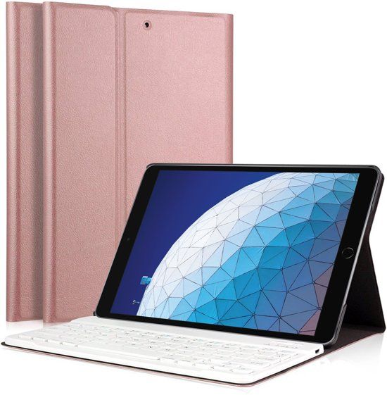 iCall Apple iPad Air 10.5 (2019) Hoes - Toetsenbord Hoes met Bluetooth Keyboard Case Hoesje - Roségoud