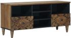 vidaXL meuble TV avec tiroir Brun 100 x 33,5 x 46 cm Bois de manguier massif